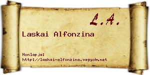 Laskai Alfonzina névjegykártya